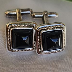 Vintage 14k and Sterling Cuff Links